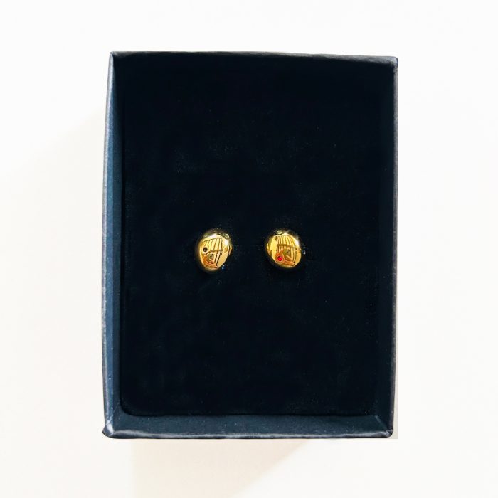 ORECCHINI BOTTONE PEPITE RAINBOW