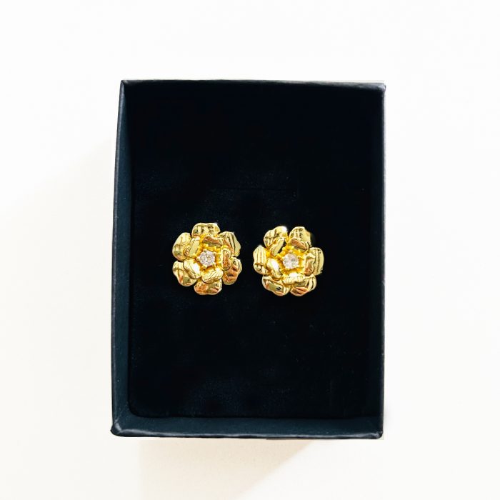 ORECCHINI BOTTONI FLORA