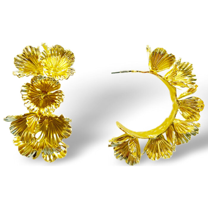 ORECCHINI CERCHI FLORA