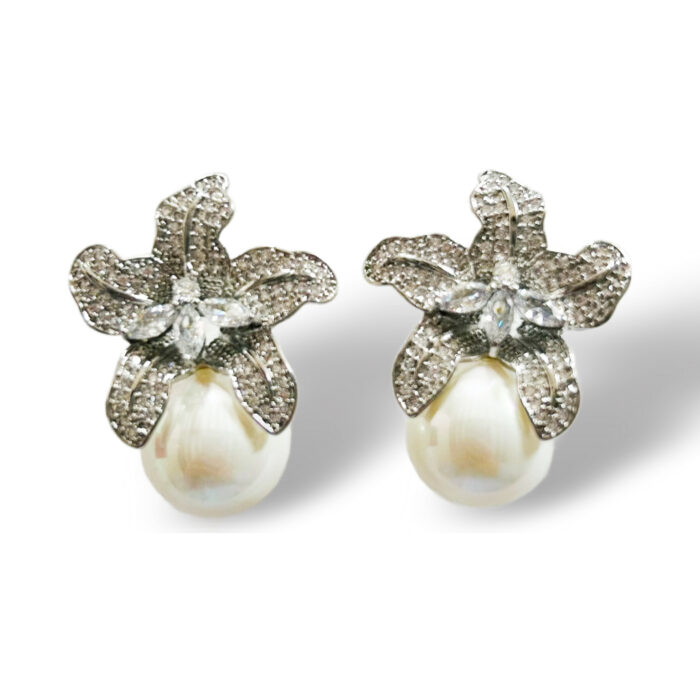 ORECCHINI GIGLIO PERLA