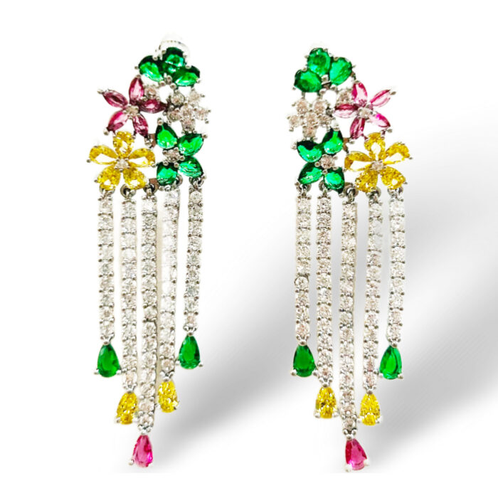 ORECCHINI FLORA DIAMOND PENDENTI