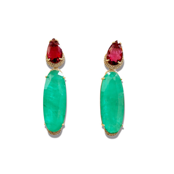 ORECCHINI RUBY & EMERALD